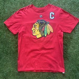 CHICAGO BLACKHAWKS JONATHAN TOEWS JERSEY T-SHIRT Men’s MEDIUM REEBOK Shirt